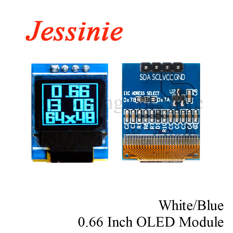 Ssd1306 - 0.66 นิ้ว OLED จอแสดงผล LCD โมดูล