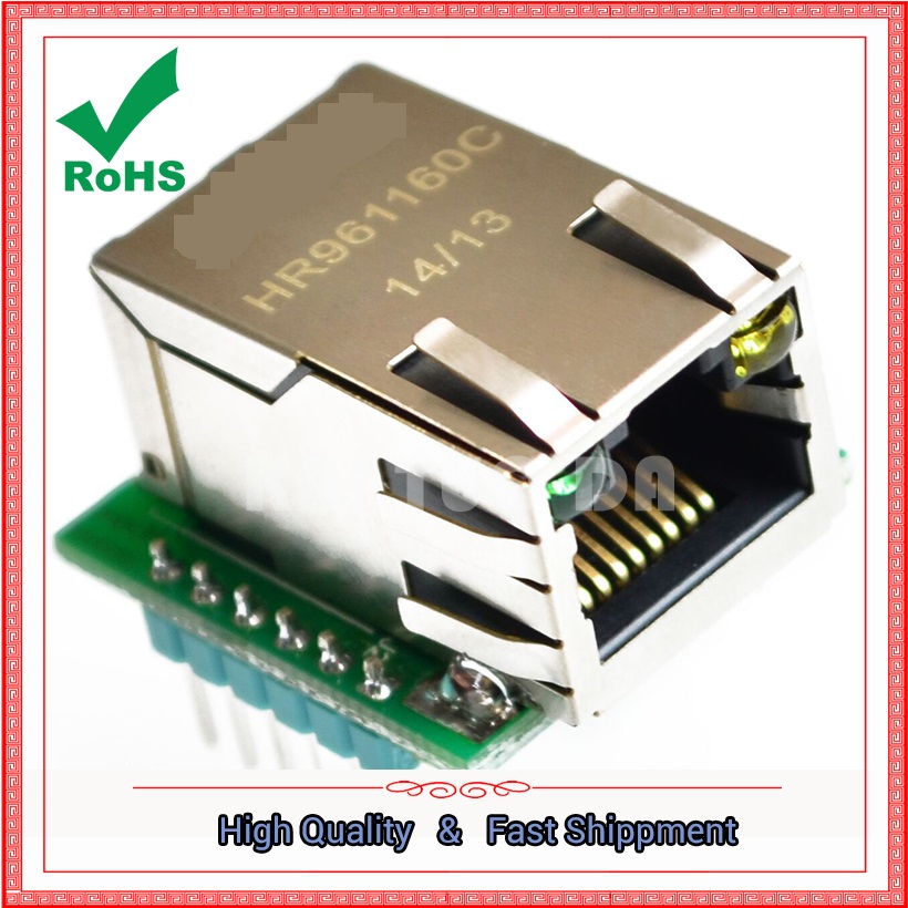 Ethernet W5500 - โมดูล W5500 โมดูลอีเธอร์เน็ต TCP/IP เข้ากันได้กับบอร์ด WIZ820io