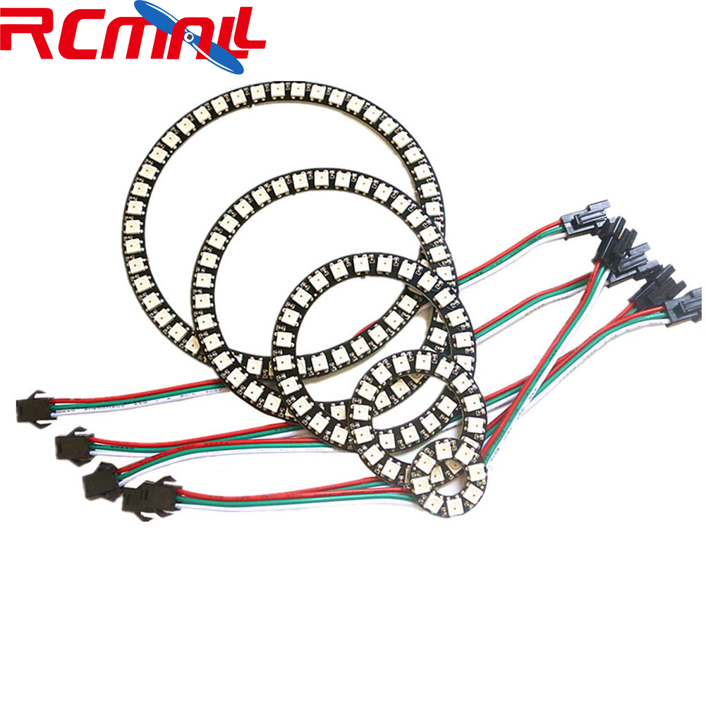 Ws2812B - RCmall 8/16/24/35/45/128บิต WS2812B 5050พิกเซล LED วงกลมแหวนแอดเดรสโมดูล