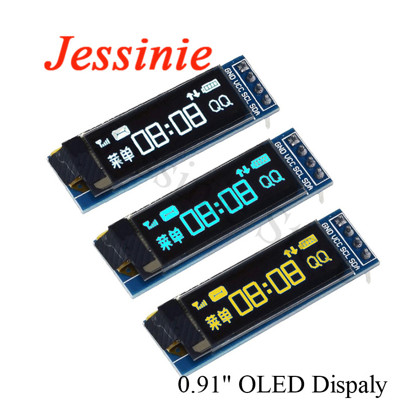 Ssd1306 - 0.91 นิ้ว OLED โมดูล 0.91 