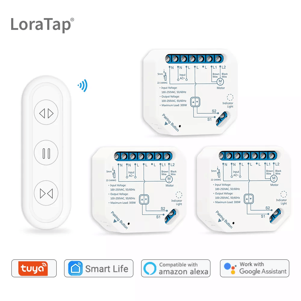 Ir Remote Module - Tuya Smart Life ผ้าม่านโมดูลสวิทช์รีโมทคอนโทรลผ้าม่านลูกกลิ้งชัตเตอร์ RF +