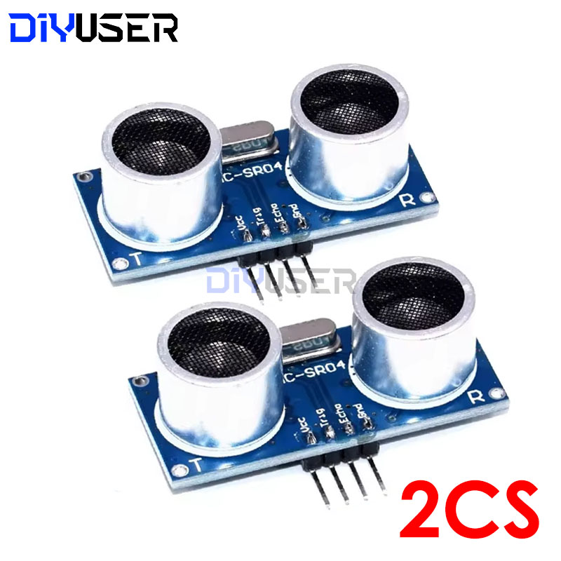 Ultrasonic Sensor Hc-Sr04 - DIYUSER 2 ชิ้นโมดูลอัลตราโซนิก HC-SR04 เซ็นเซอร์วัดระยะทางสำหรับเครื่องตรวจจับระยะทางรถสมาร์ท