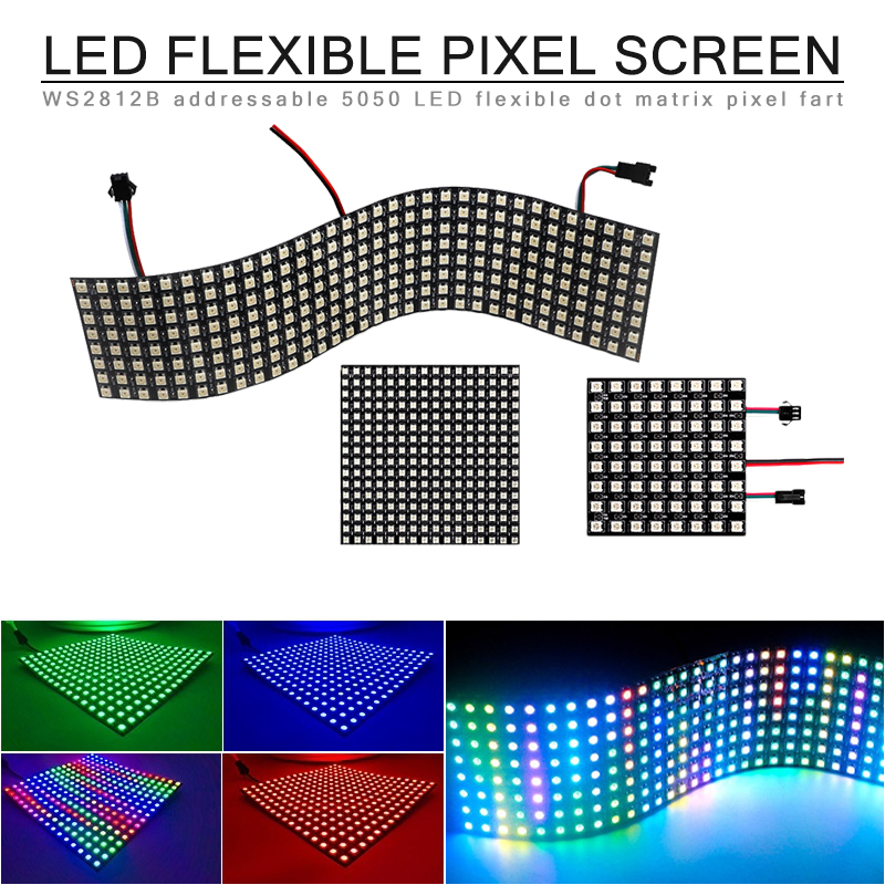 หน้าจอ LED ดิจิตอลพิกเซล WS281 - Ws2812B บทวิจารณ์และราคา