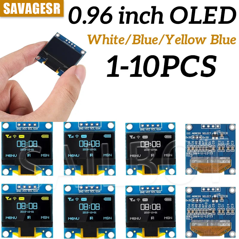 1-10PCS 0.96 นิ้วโมดูลจอแสดงผล - Ssd1306 บทวิจารณ์และราคา