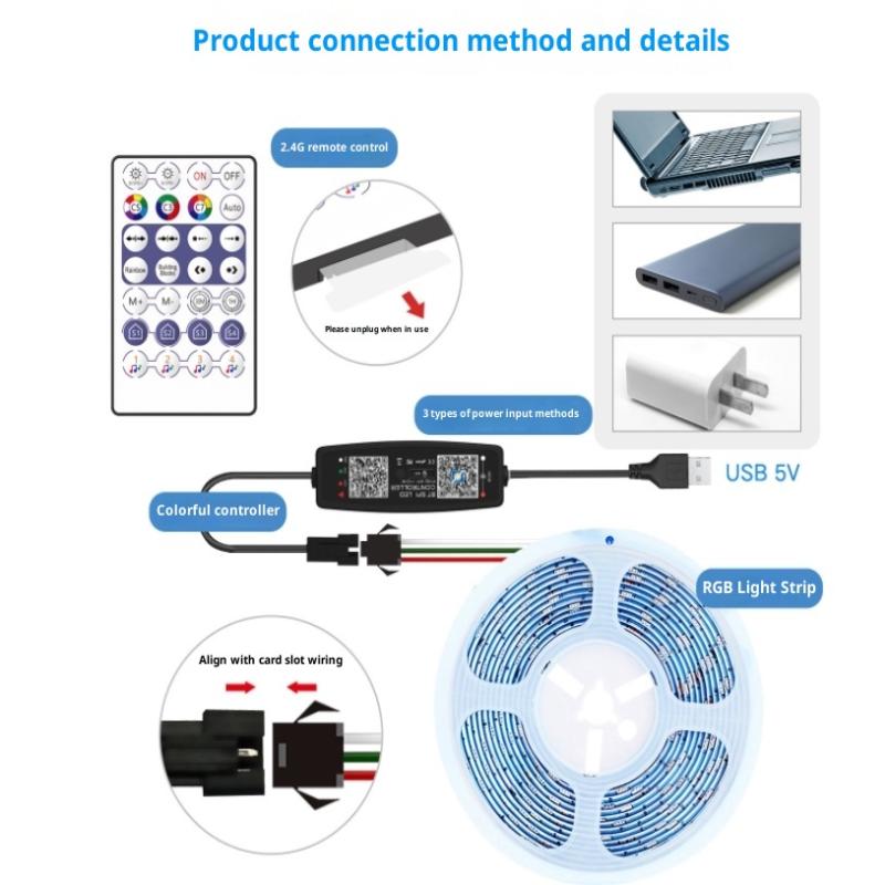 WS2812B ตัวควบคุมไฟ LED แบบมีเ - Ws2812B Strip 5V บทวิจารณ์และราคา