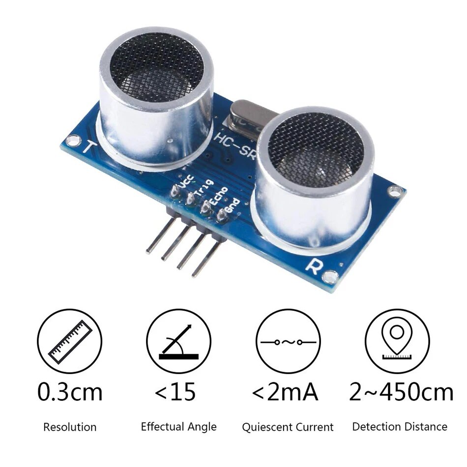 5 โมดูลอัลตราโซนิก, เซ็นเซอร์ร - Ultrasonic Sensor Hc-Sr04 บทวิจารณ์และราคา