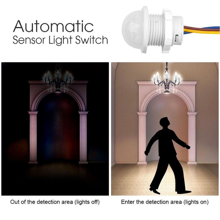 2PCS Smart PIR Sensor เครื่องต - Pir Motion Sensor บทวิจารณ์และราคา