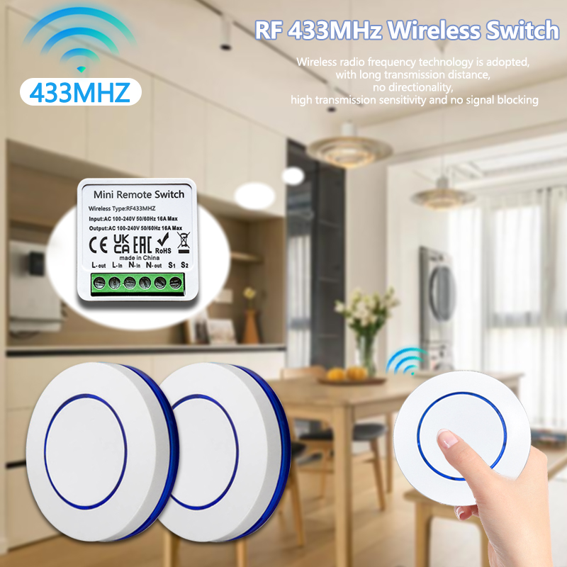 สวิตช์ไฟไร้สาย 433HMz รีเลย์รั - Ir Remote Module บทวิจารณ์และราคา