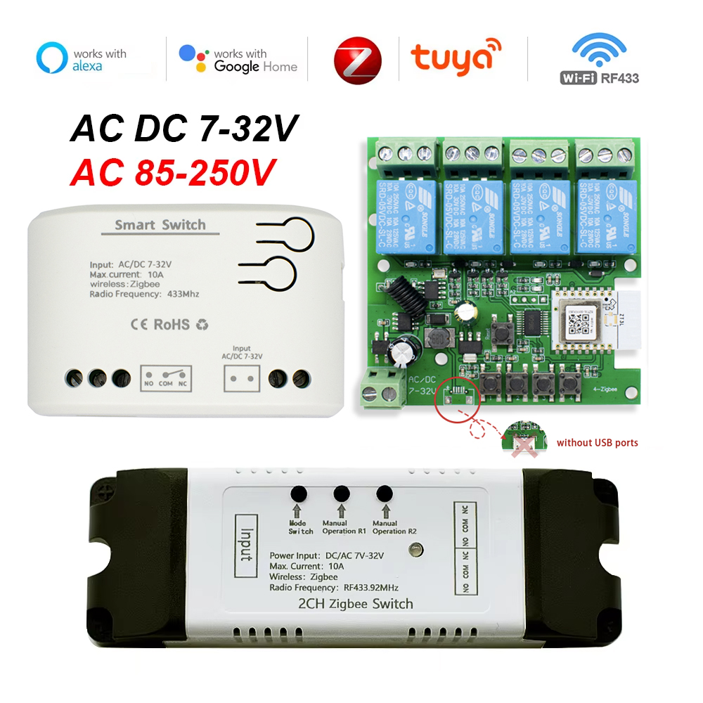 Tuya ZigBee รีโมทคอนโทรลสมาร์ท - Relay Module 4 Channel บทวิจารณ์และราคา