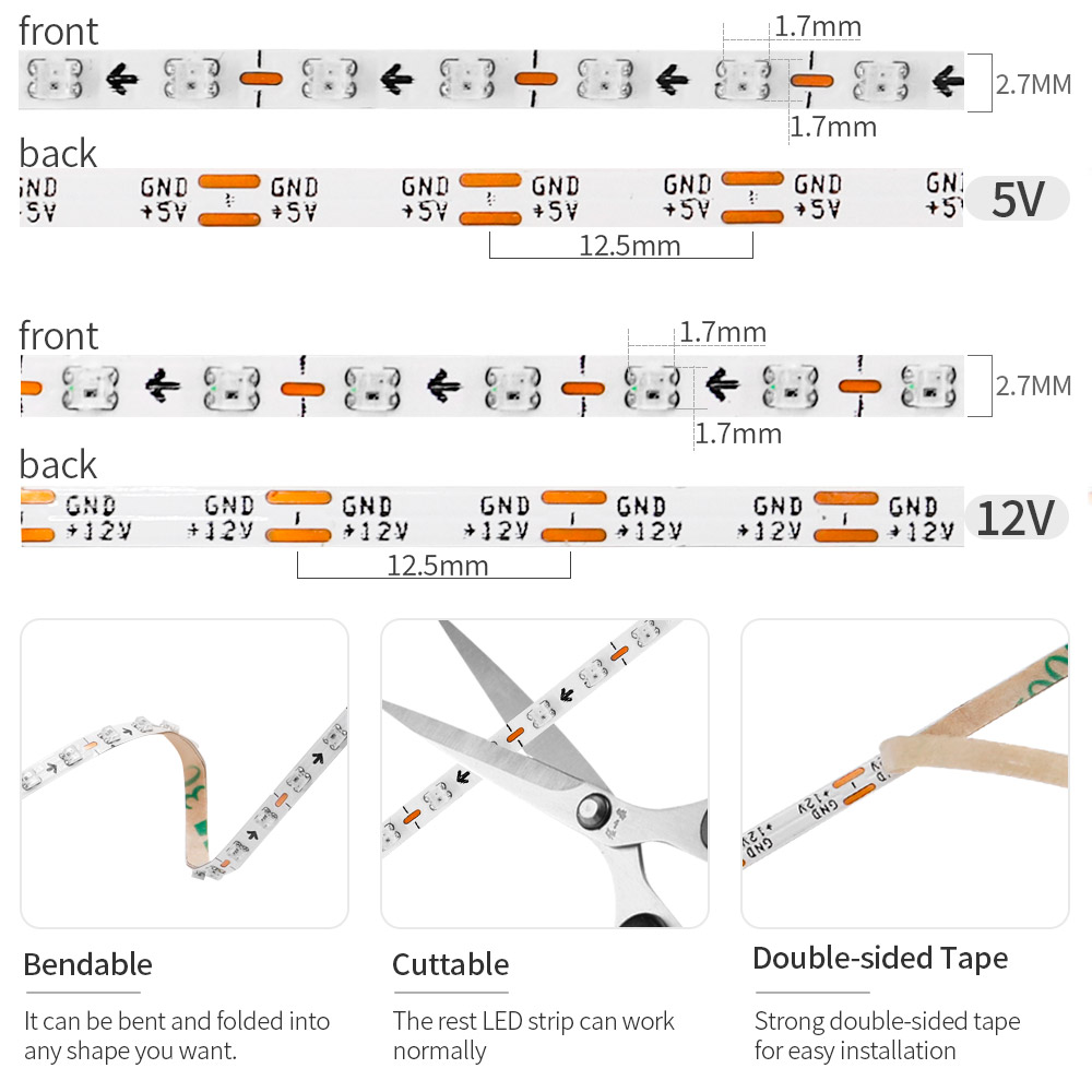 2.7 มม. WS2812B แถบ LED PCB สี - Ws2812B Strip 5V บทวิจารณ์และราคา